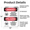 Signmission Pesticide Storage Area Bilingual Danger Sign, Vinyl Decal, 10in W x 14in L, 2PK OS-2PACK-DS-D-1014-VS-1524 - alternate 6